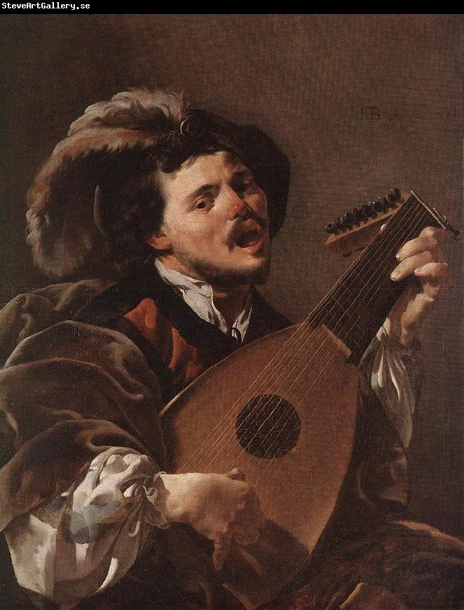 TERBRUGGHEN, Hendrick Lute Player awr